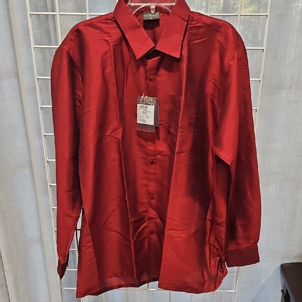 Elegant Deep BURGUNDY Dress Shirt for Men, Fine Linen See Listing
